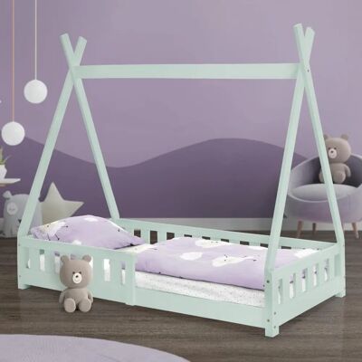 ML-DESIGN Kinderbed - Groene Munt Tipi Stijl 80x160 - Veilig & Duurzaam ML-DESIGN Kinderbed - Groene Munt Tipi Stijl 80x160 - Veilig & Duurzaam