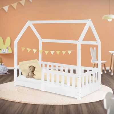 ML-DESIGN Lit Enfant Blanc - Forme de Maison avec Sécurité - Publicité ML-DESIGN Lit Enfant Blanc - Forme de Maison avec Sécurité - Publicité
