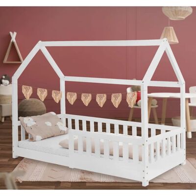 Lit enfant ML-DESIGN - 160x80cm, Blanc, Style Scandinave - Publicité Lit enfant ML-DESIGN - 160x80cm, Blanc, Style Scandinave - Publicité