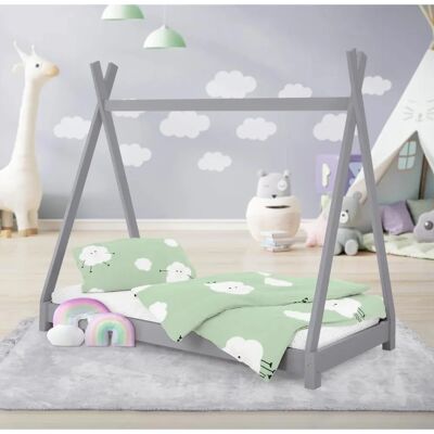 ML-Design Kinderbed Huisvorm 70x140cm Massief dennenhout Spel Slapen ML-Design Kinderbed Huisvorm 70x140cm Massief dennenhout Spel Slapen