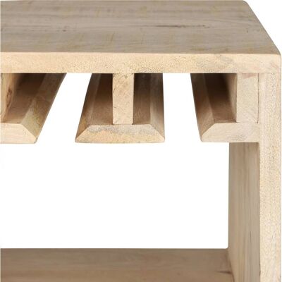 WOMO-DESIGN Handgemaakt Tropisch Houten Wijnrek - 8 Flessen Indoor WOMO-DESIGN Handgemaakt Tropisch Houten Wijnrek - 8 Flessen Indoor