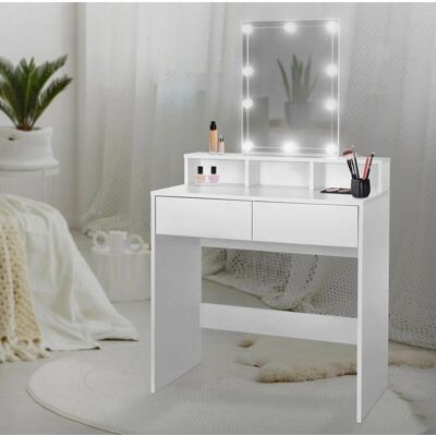 ML-Design Modern Meikkipöytä LED-peilillä - 80x40x140cm ML-Design Modern Meikkipöytä LED-peilillä - 80x40x140cm