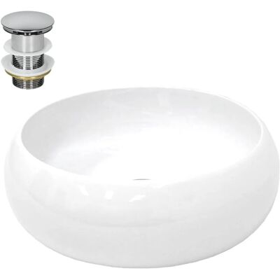 Lavabo Rond en Céramique ECD Germany - Design Moderne et Haut de Gamme - Publicité Lavabo Rond en Céramique ECD Germany - Design Moderne et Haut de Gamme - Publicité