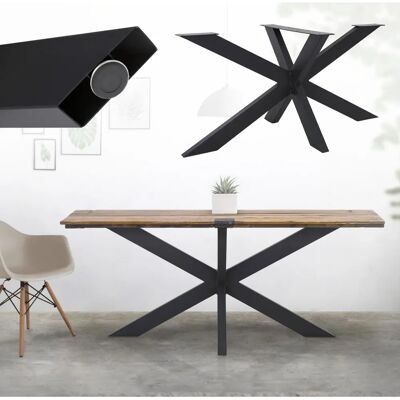 Cadre de Table Industriel ML-Design 78x71x150cm - Noir - Supporte 150kg - Publicité Cadre de Table Industriel ML-Design 78x71x150cm - Noir - Supporte 150kg - Publicité