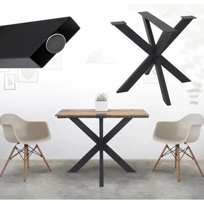 Pieds de Table Industriels ML-Design - Supportent jusqu'à 150kg - Noir - Publicité Pieds de Table Industriels ML-Design - Supportent jusqu'à 150kg - Noir - Publicité