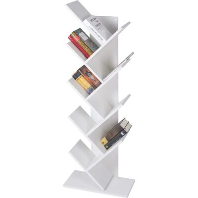 ML-Design Estantería Árbol - 8 Estantes - Blanco - Librería ML-Design Estantería Árbol - 8 Estantes - Blanco - Librería