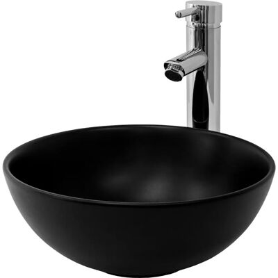 ECD-Germany ML-Design Lavabo en céramique - Noir Mat Ø 32cm - Publicité ECD-Germany ML-Design Lavabo en céramique - Noir Mat Ø 32cm - Publicité
