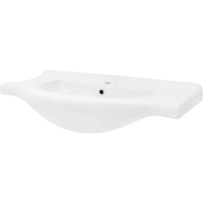 Lavabo de salle de bain en céramique ML Design - 86x21.5x51.5 cm, Blanc, Ovale, Encastré - Publicité Lavabo de salle de bain en céramique ML Design - 86x21.5x51.5 cm, Blanc, Ovale, Encastré - Publicité