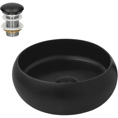 Lavabo en céramique noir mat ML-Design - 35x12cm pour salle de bain - Publicité Lavabo en céramique noir mat ML-Design - 35x12cm pour salle de bain - Publicité