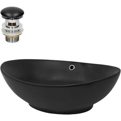 ML-Design Ceramiczna umywalka na ścianę - Nowoczesna owalna umywalka do łazienki ML-Design Ceramiczna umywalka na ścianę - Nowoczesna owalna umywalka do łazienki