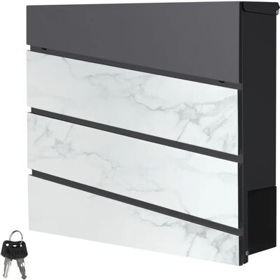 ML-DESIGN Moderne Brievenbus met Krantencompartiment - Staal ML-DESIGN Moderne Brievenbus met Krantencompartiment - Staal