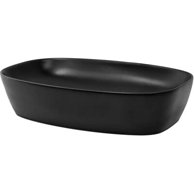 ML-Design Ceramiczne Matowe Czarne Umywalka Ścienna - 605x385x140 mm ML-Design Ceramiczne Matowe Czarne Umywalka Ścienna - 605x385x140 mm
