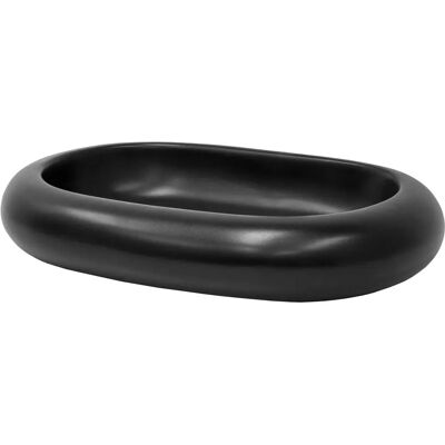 Lavabo ovale en céramique noire mate ML-Design - 65x45x11cm - Publicité Lavabo ovale en céramique noire mate ML-Design - 65x45x11cm - Publicité