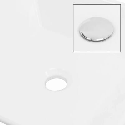 Lavabo Cuadrado de Cerámica de Alta Calidad ML-Design - Montaje en Pared o Encimera Lavabo Cuadrado de Cerámica de Alta Calidad ML-Design - Montaje en Pared o Encimera