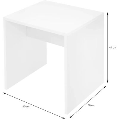 ML-DESIGN Mesa de Maquillaje Blanca con Espejo y Taburete - Tocador con Almacenamiento ML-DESIGN Mesa de Maquillaje Blanca con Espejo y Taburete - Tocador con Almacenamiento