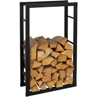 ML-Design Étagère à bois moderne - Acier, Noir, 60x100x25cm - Publicité ML-Design Étagère à bois moderne - Acier, Noir, 60x100x25cm - Publicité