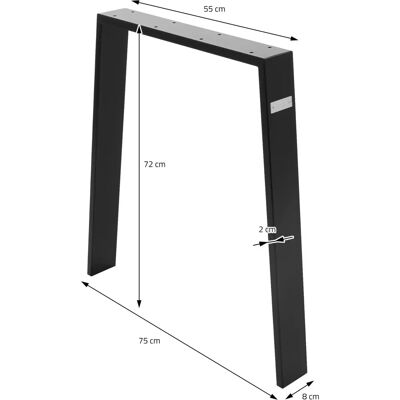 ML-Design 75x72 cm Industrielle Tischbeine Set ML-Design 75x72 cm Industrielle Tischbeine Set