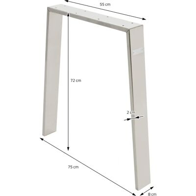 ML-DESIGN 75x72cm Industrielle Tischbeine - Stahlstütze ML-DESIGN 75x72cm Industrielle Tischbeine - Stahlstütze