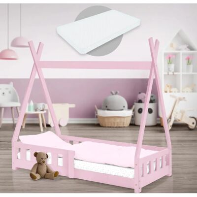 ML-Design Kinderbed Tipi Roze 70x140cm Veilig Slapen & Spelen ML-Design Kinderbed Tipi Roze 70x140cm Veilig Slapen & Spelen