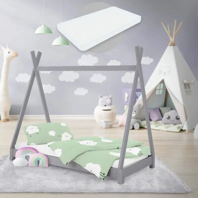 ML-Design Kinderbed - Dennenhout, hypoallergeen schuim, 70x140cm ML-Design Kinderbed - Dennenhout, hypoallergeen schuim, 70x140cm