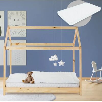 Lit pour enfants ML-Design avec matelas en mousse 80x160cm - Style scandinave - Publicité Lit pour enfants ML-Design avec matelas en mousse 80x160cm - Style scandinave - Publicité