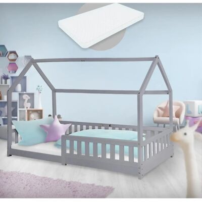 Lit enfant ML-DESIGN avec toit 90x200cm - Style scandinave - Publicité Lit enfant ML-DESIGN avec toit 90x200cm - Style scandinave - Publicité