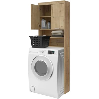 Armoire à Lave-Linge en Chêne ML-Design - Gain de Espace - Publicité Armoire à Lave-Linge en Chêne ML-Design - Gain de Espace - Publicité
