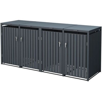 ML-Design 2X Mülltonnenbox - Robuster Stahl, Leises Schließen ML-Design 2X Mülltonnenbox - Robuster Stahl, Leises Schließen