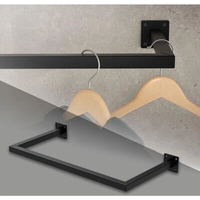 ML-DESIGN Seinähakki - 60x30cm, Musta - Kestävä Metalli ML-DESIGN Seinähakki - 60x30cm, Musta - Kestävä Metalli