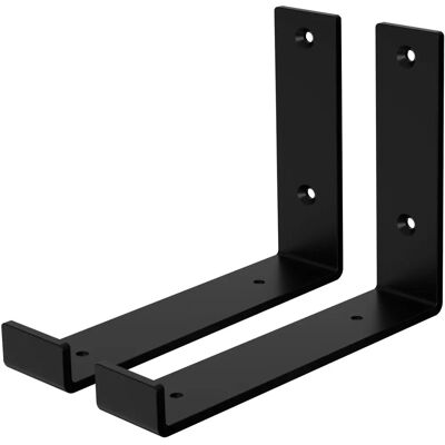 ML-DESIGN Hyllytelineet - 2 Kpl - Musta Metalli 20x4x14cm ML-DESIGN Hyllytelineet - 2 Kpl - Musta Metalli 20x4x14cm