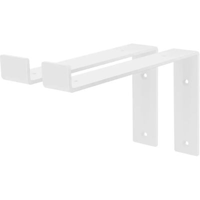 ML-DESIGN Witte Metaal Plankendragers - 2 Stuks, 25x4x14.5 cm ML-DESIGN Witte Metaal Plankendragers - 2 Stuks, 25x4x14.5 cm