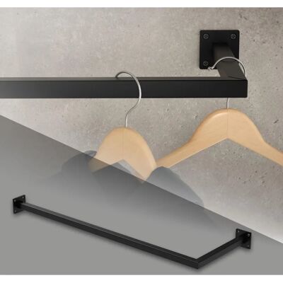 ML-Design Wandgarderobe - 90x30cm Zwart RVS voor Badkamer & Keuken ML-Design Wandgarderobe - 90x30cm Zwart RVS voor Badkamer & Keuken