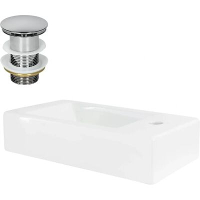 Lavabo rectangulaire en céramique ML-Design - Publicité Lavabo rectangulaire en céramique ML-Design - Publicité