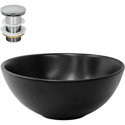 Lavabo Rond en Céramique ML-Design - Noir Mat, Ø 280 mm - Salle de bain - Publicité Lavabo Rond en Céramique ML-Design - Noir Mat, Ø 280 mm - Salle de bain - Publicité