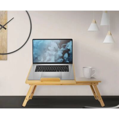 Mesa para Portátil de Bambú ML-Design - Ajustable y Plegable Mesa para Portátil de Bambú ML-Design - Ajustable y Plegable
