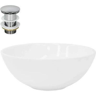 Lavabo en céramique ML-Design - Style rond moderne - Publicité Lavabo en céramique ML-Design - Style rond moderne - Publicité