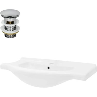 Lavabo ovalado de cerámica ML-Design - Fácil de instalar Lavabo ovalado de cerámica ML-Design - Fácil de instalar