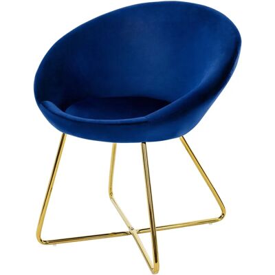 Krzesło Jadalniane z Aksamitu Niebieskie ML-Design - Nowoczesne Ergonomiczne Siedzenie Krzesło Jadalniane z Aksamitu Niebieskie ML-Design - Nowoczesne Ergonomiczne Siedzenie