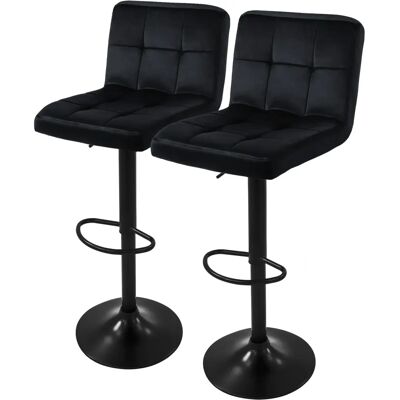 ML-Design Set van 2 Fluwelen Barkrukken - Verstelbare Hoogte ML-Design Set van 2 Fluwelen Barkrukken - Verstelbare Hoogte