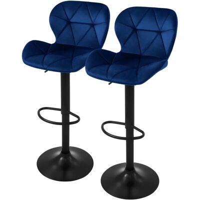 ML-Design Set 2x Samtvel Barhocker - Höhenverstellbar, 360° Drehbar, Unterstützung ML-Design Set 2x Samtvel Barhocker - Höhenverstellbar, 360° Drehbar, Unterstützung