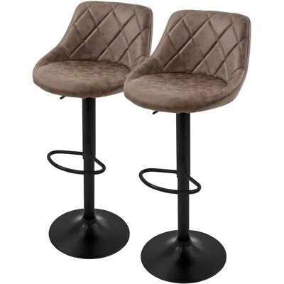 ML-Design Set 2x Barkrukken Kunstleer Bruin - Barkrukken ML-Design Set 2x Barkrukken Kunstleer Bruin - Barkrukken