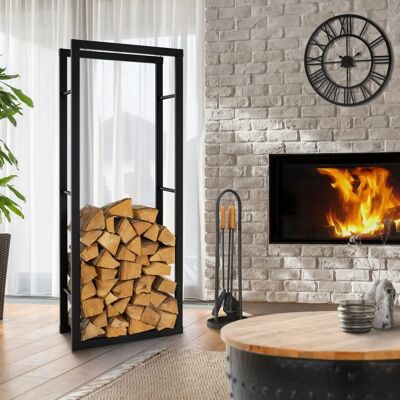ML-DESIGN Étagère à Bois en Acier 60x150x25 cm Moderne pour Intérieur Extérieur - Publicité ML-DESIGN Étagère à Bois en Acier 60x150x25 cm Moderne pour Intérieur Extérieur - Publicité