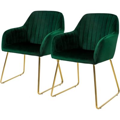 ML-DESIGN Zielone welurowe krzesła do jadalni - Krzesła do jadalni ML-DESIGN Zielone welurowe krzesła do jadalni - Krzesła do jadalni