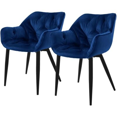 ML-Design Chaises de Salle à Manger Velours Bleu Foncé - Chaises de Salle à Manger - Publicité ML-Design Chaises de Salle à Manger Velours Bleu Foncé - Chaises de Salle à Manger - Publicité