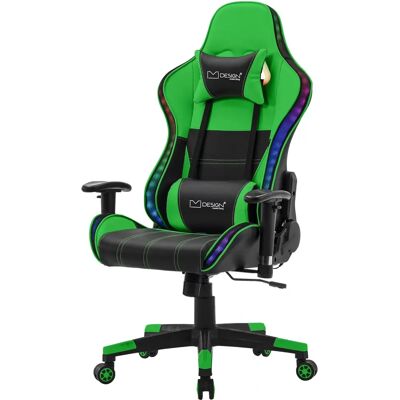 Krzesło Gaming ML DESIGN - Regulowane oświetlenie RGB LED - Do 150kg Krzesło Gaming ML DESIGN - Regulowane oświetlenie RGB LED - Do 150kg