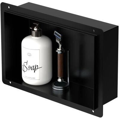 LUXEBATH Nicchia in Acciaio Inossidabile 20x30x10cm Nero - Nicchia Doccia LUXEBATH Nicchia in Acciaio Inossidabile 20x30x10cm Nero - Nicchia Doccia