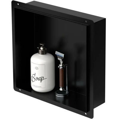 Nicchia da Parete - Acciaio Inox 30x30x10cm Nero Bagno Nicchia da Parete - Acciaio Inox 30x30x10cm Nero Bagno