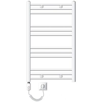 ECD GERMANY Biały Zakrzywiony Stalowy Osuszacz Ręczników 600x800mm - 600W ECD GERMANY Biały Zakrzywiony Stalowy Osuszacz Ręczników 600x800mm - 600W