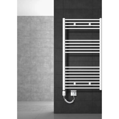 ECD GERMANY LuxeBath Elektryczny Grzejnik Łazienkowy Biały - 750x1200 mm ECD GERMANY LuxeBath Elektryczny Grzejnik Łazienkowy Biały - 750x1200 mm