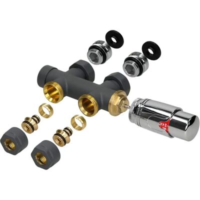 LUXEBATH Set termostato radiatore - Antracite LUXEBATH Set termostato radiatore - Antracite